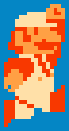 Mario Jumping Pixel Art Grid - Pixel Art Grid Gallery